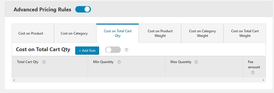 Adde Pricing Rules using WC conditional product fees for checkout Plugin