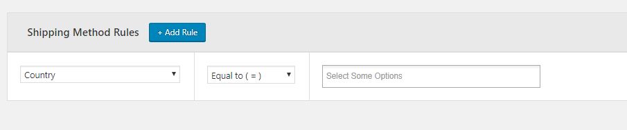 Shipping Method Rules Form - Flat Rate Shipping Method for WC