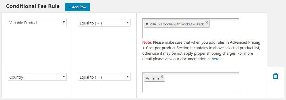 Adding Extra Conditional Rule for Country alongside Variation Product Rule