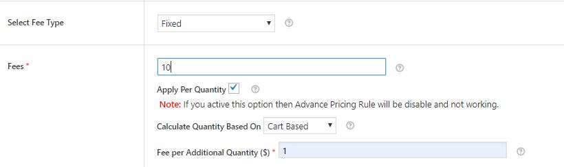 Fee - Apply Per Quantity - Cart Based