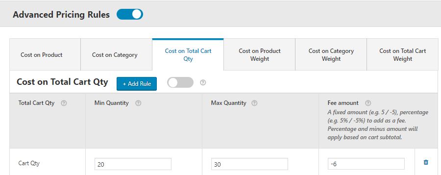 Reduce Fees based on Cart Quantity