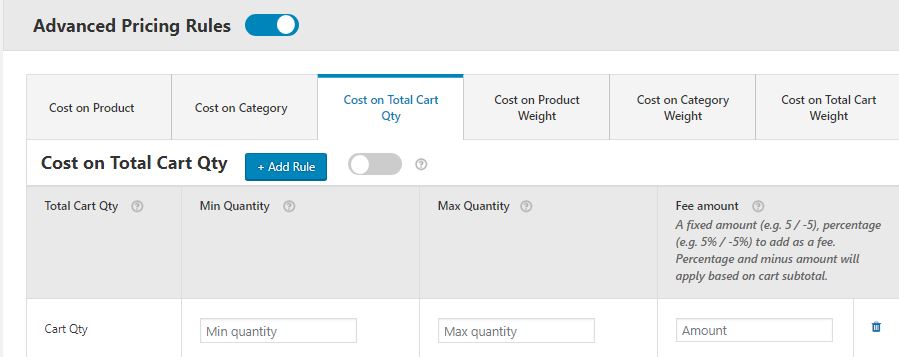 Charge Advanced Extra Fees based on Cart Quantity