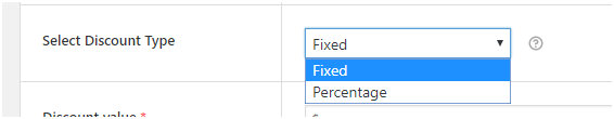 Discount Type - Fixed and Variable