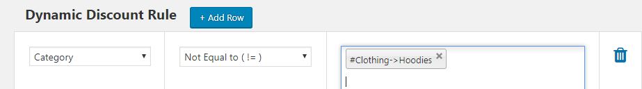 Excluding one category from following the Dynamic Discount Rule