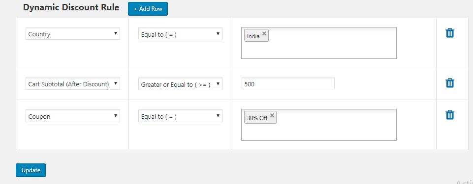 Example 4 :– Adding Rules for Coupons