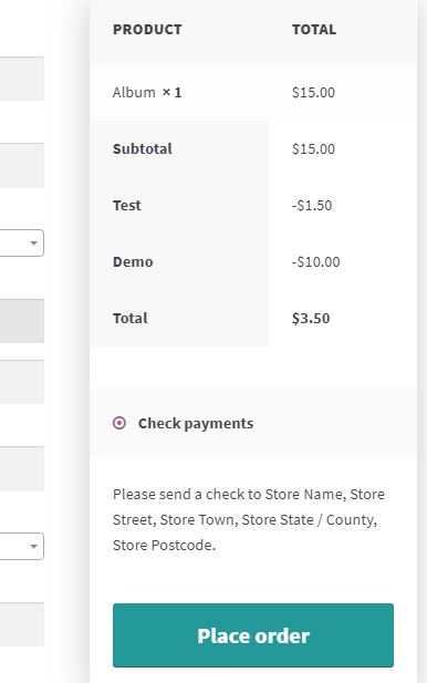 Example 1 :– Cart, showing 10% discount on the checkout page