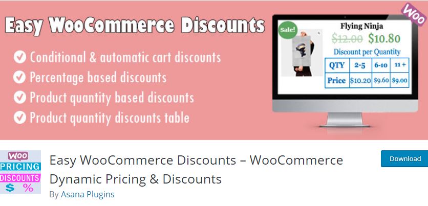 Plugin 10 - Easy WooCommerce Discounts – WooCommerce Dynamic Pricing & Discounts