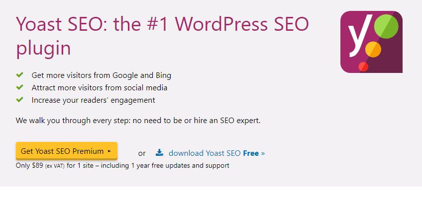 Figure 1 - Yoast SEO - List of Free WordPress Plugins to Improve Your Site