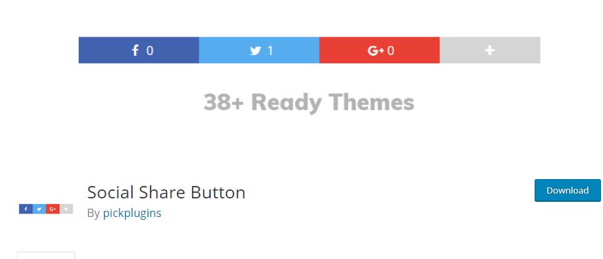 Figure 9 - Social Share Button - List of Free WordPress Plugins to Improve Your Site