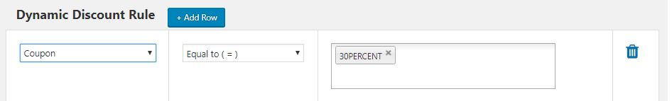 Figure 4 - Adding a coupon-based dynamic discount rule for the advanced coupon