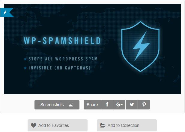 Figure 4 - WP-SpamShield AntiSpam Plugin - List of Top 6 WordPress Anti-Spam Plugins