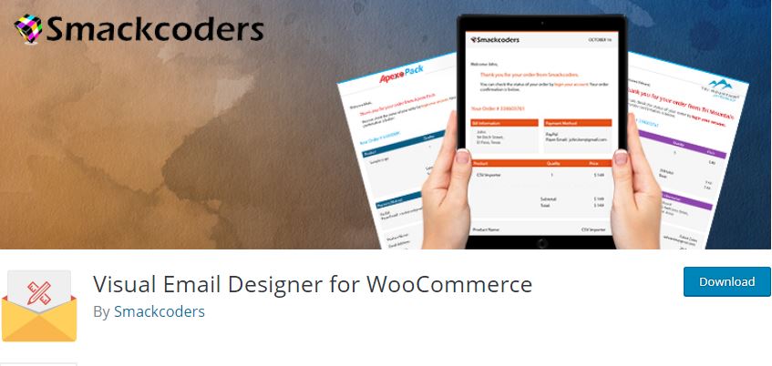 Figure 3 - Visual Email Designer for WooCommerce 