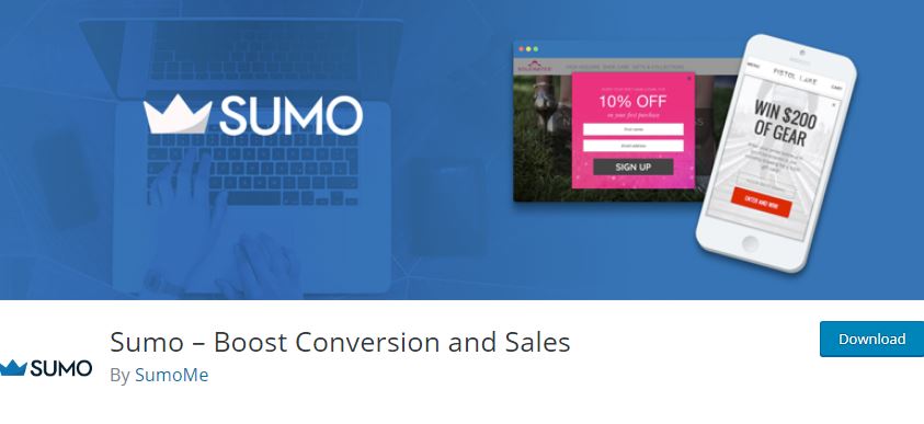 Figure 4 - Sumo - List of the top 8 WordPress Notification Bar Plugins