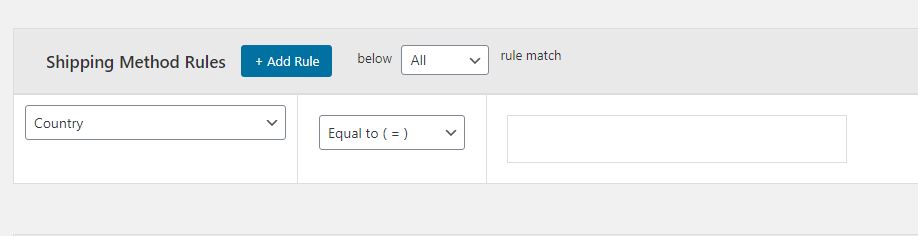 Figure 3: Adding Shipping Method Rule (One or multiple)