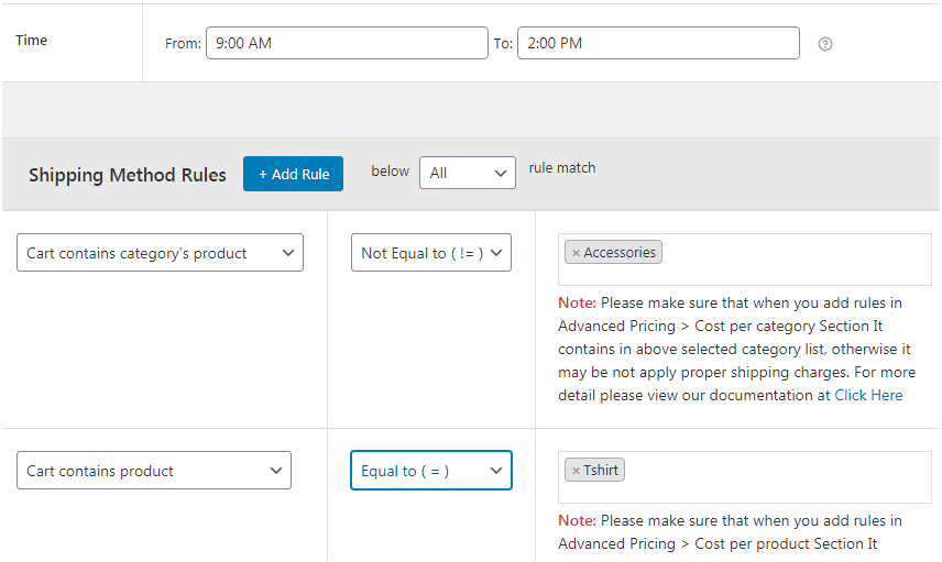 Figure 6 : Add shipping method basic rules to your method