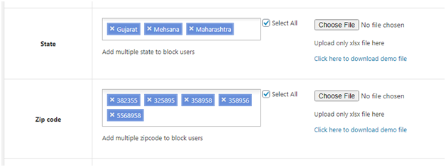 Figure 2 - Blocking users based on multiple factors