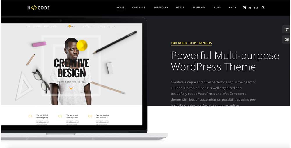 H-Code best WooCommerce WordPress themes