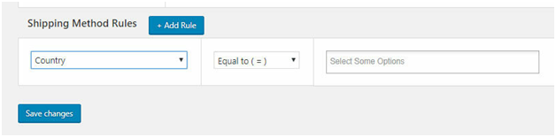 Figure 3 - Applying Condition for Free Shipping - Based on the country