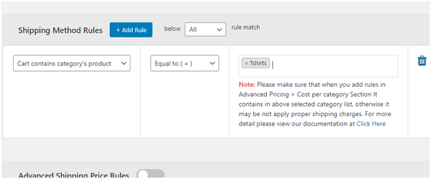 Figure 7 - Applying Another condition for the same shipping method