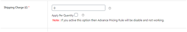 Figure 1: Set Shipping Charge as Zero