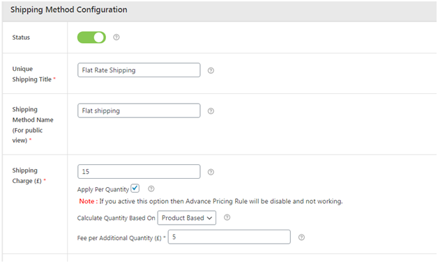 Creating & Configuring flat rate shipping method