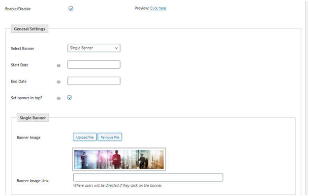 Figure 2 - Creating Banner for the shop base page using Banner Management Plugin