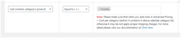Figure 5: Apply Free shipping for one particular product category in WooCommerce