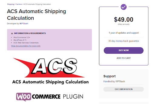 ACS Automatic Shipping Calculation plugin