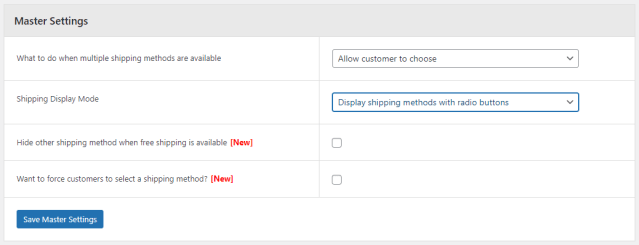 Deciding Shipping Methods Display Mode