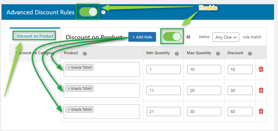 Adding Advanced Discount Rules for the first-time discount method