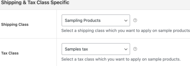 Charges based on shipping class