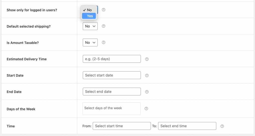 Configure settings for the advanced flat-rate shipping method