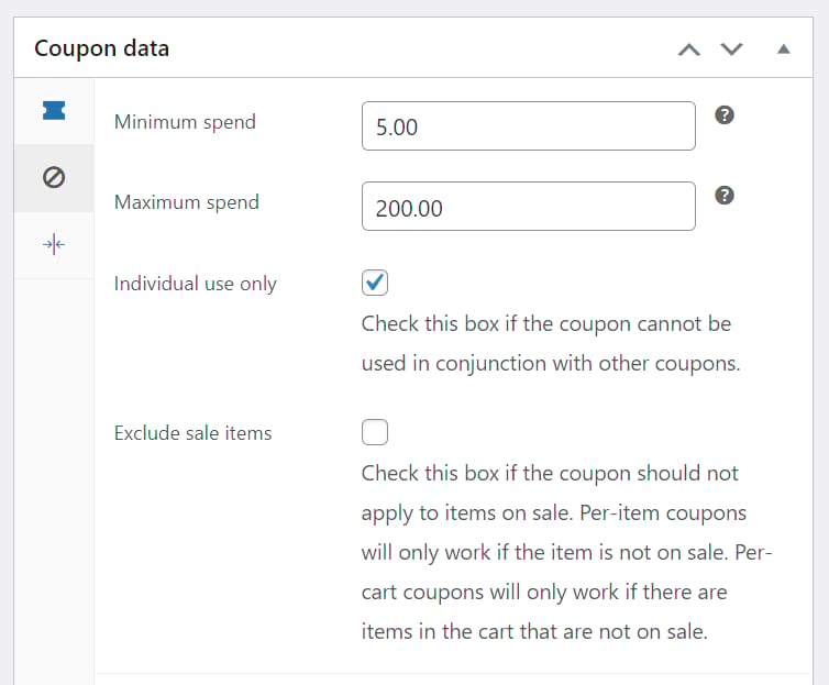 WooCommerce – set minimum and maximum spend.