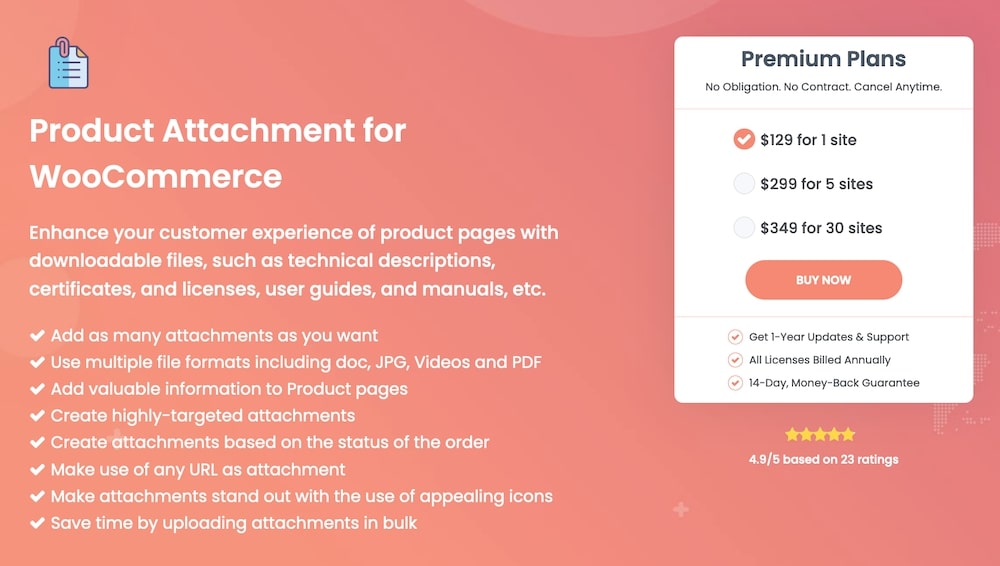 Product Attachment for WooCommerce