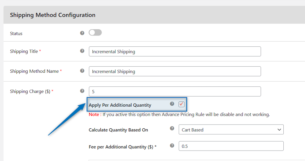 Shipping Method COnfiguration