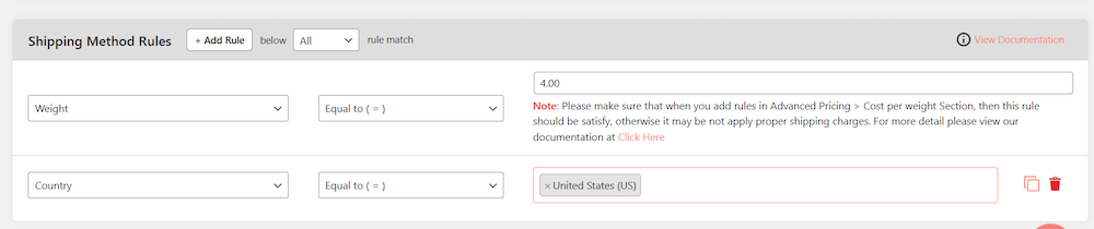 Shipping Method Rules