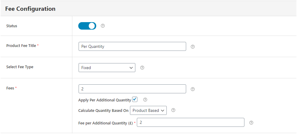 Charging £2 per t-shirt and hoodie added to the cart if the product count is less than 15.