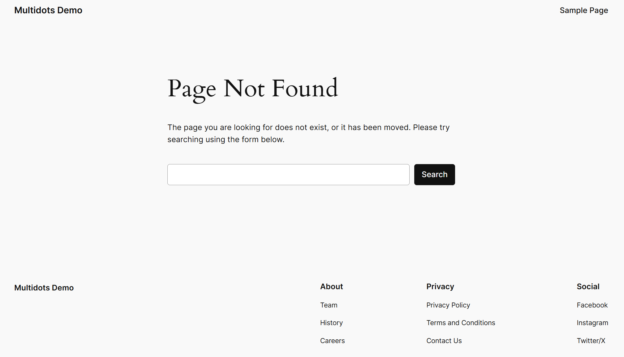 Twenty Twenty-Four’s default 404 error page