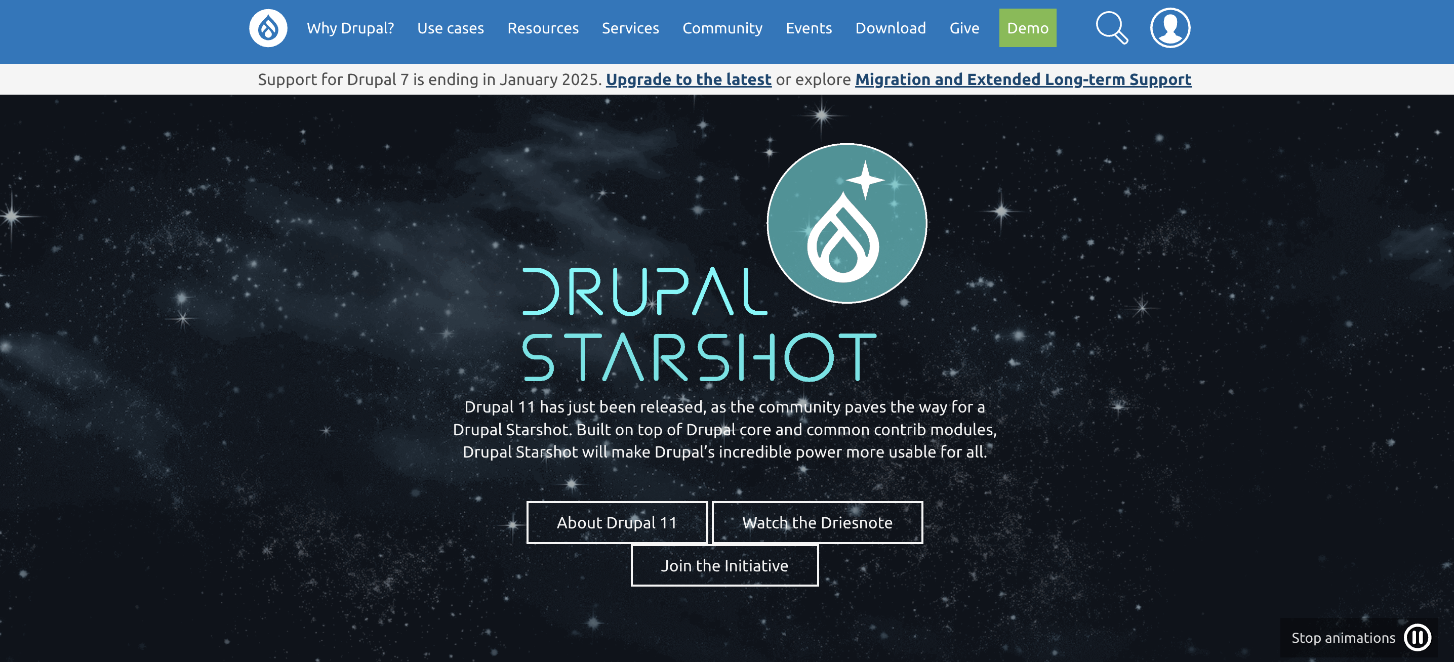 Drupal Website Homepage