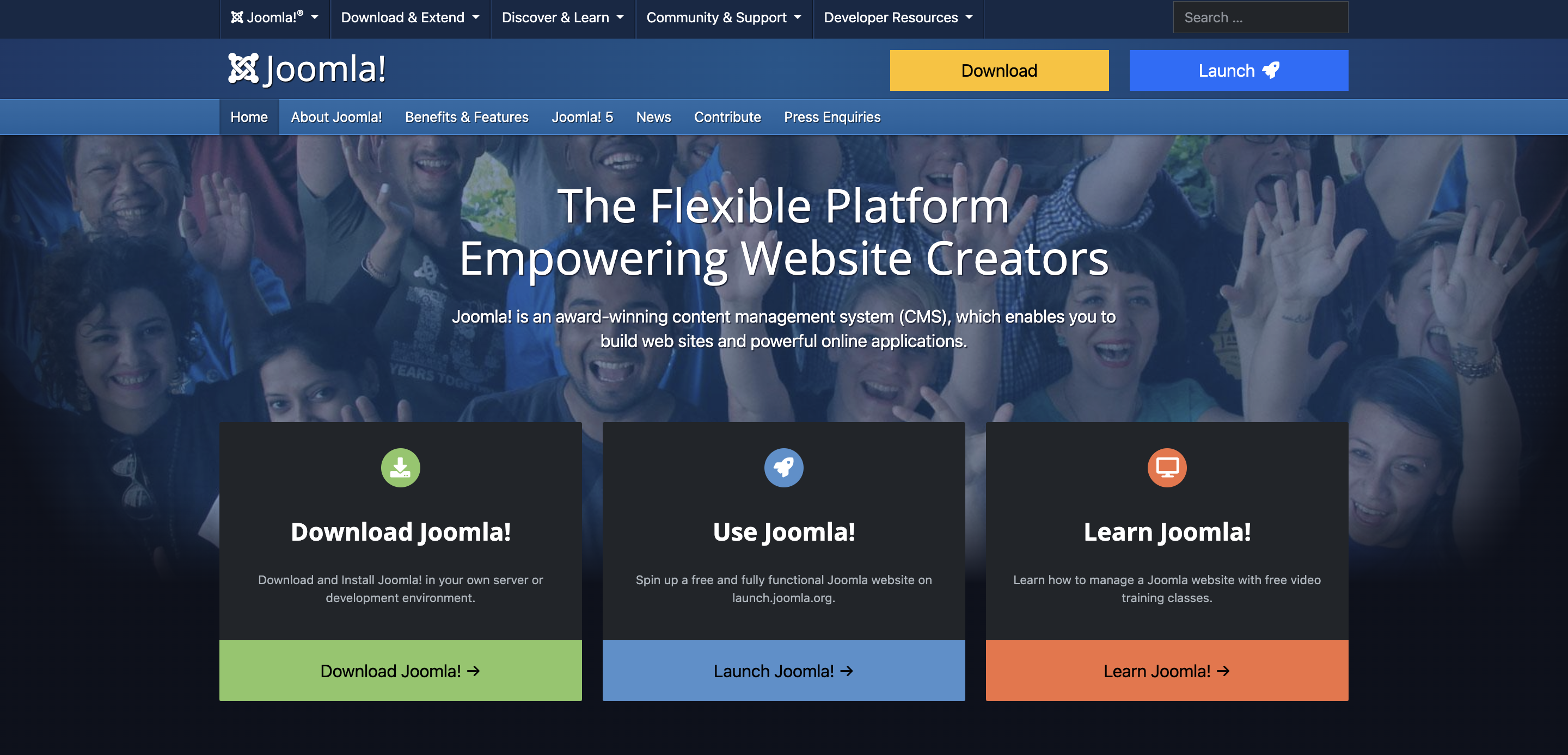 Joomla Website Homepage