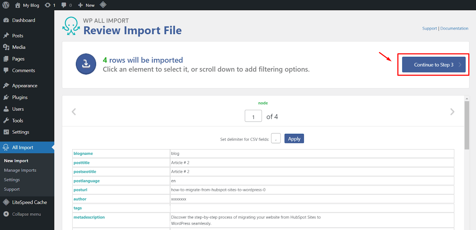 Review Import File