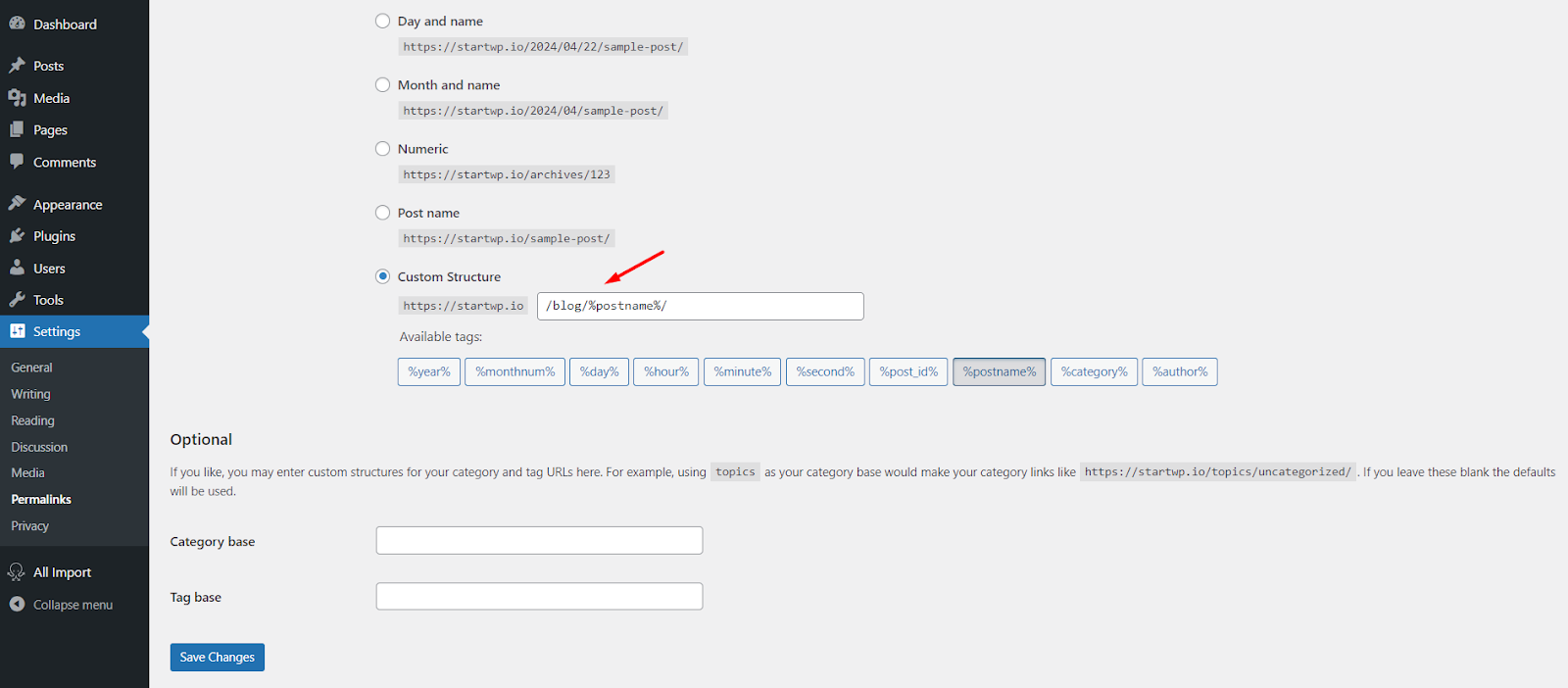 Setting up URL Structure