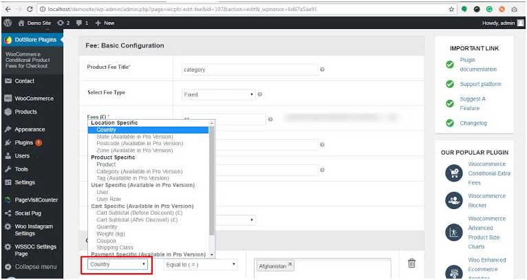 Figure 4 - Add location-based Extra Fees - Part 2